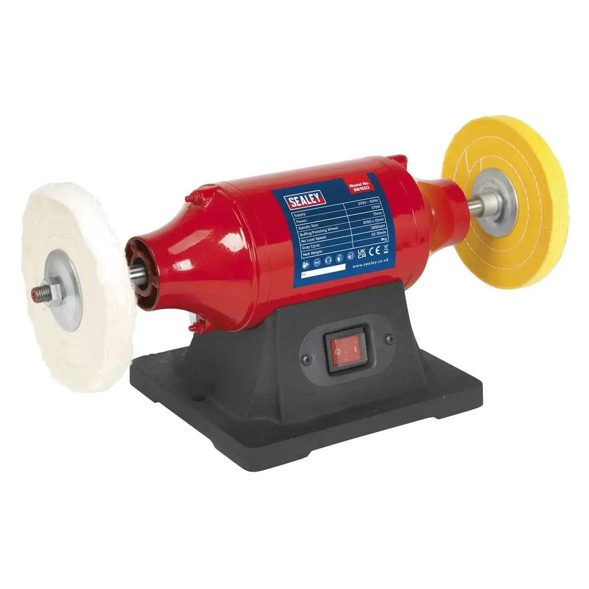 Sealey Bench Mounting Buffer/Polisher Ø150mm 370W/230V 1