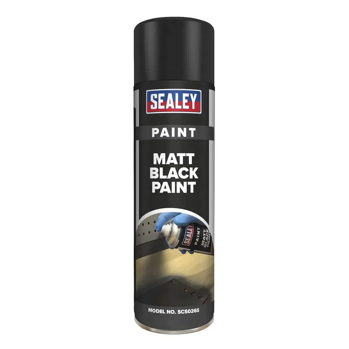 Sealey Black Matt Paint 500Ml Pack Of 6 1