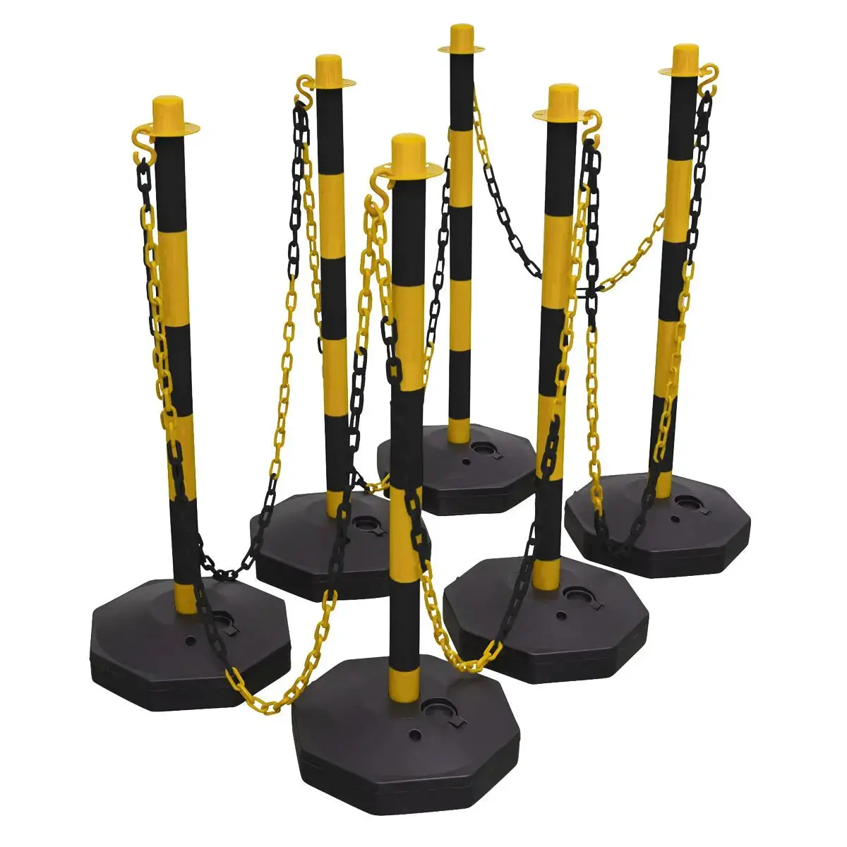 Sealey Black/Yellow Post & Chain Kit 25M 1