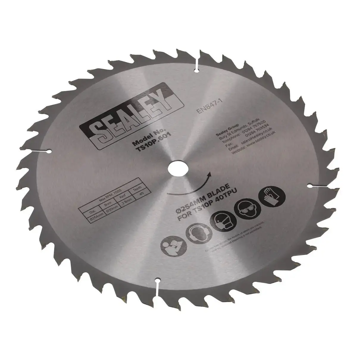 Sealey Blade Ø254mm X 2.8Mm/Ø30mm Bore 40Tpu 1