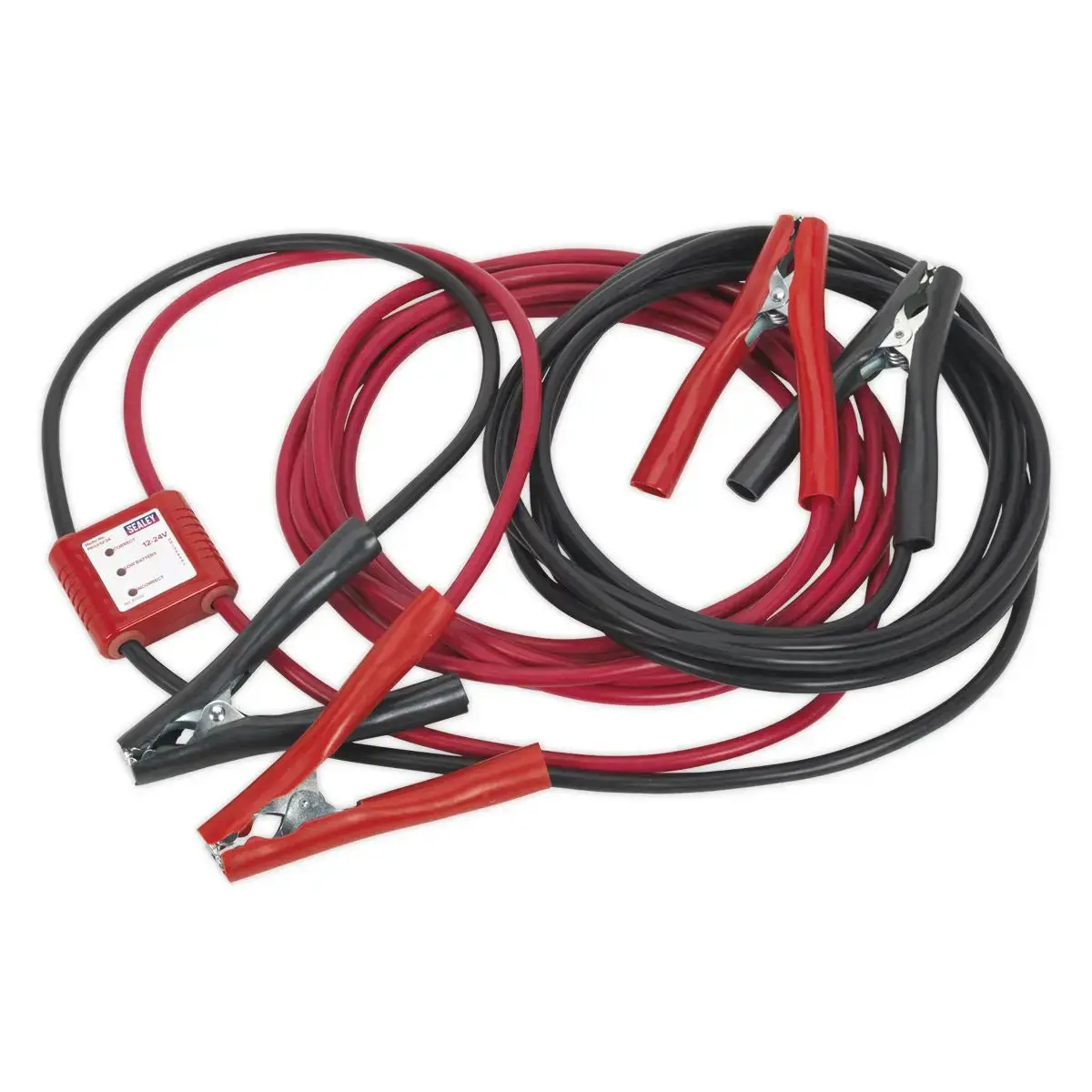 Sealey Booster Cables 7M 450A 25Mm² With 12/24V Electronics Protection 1