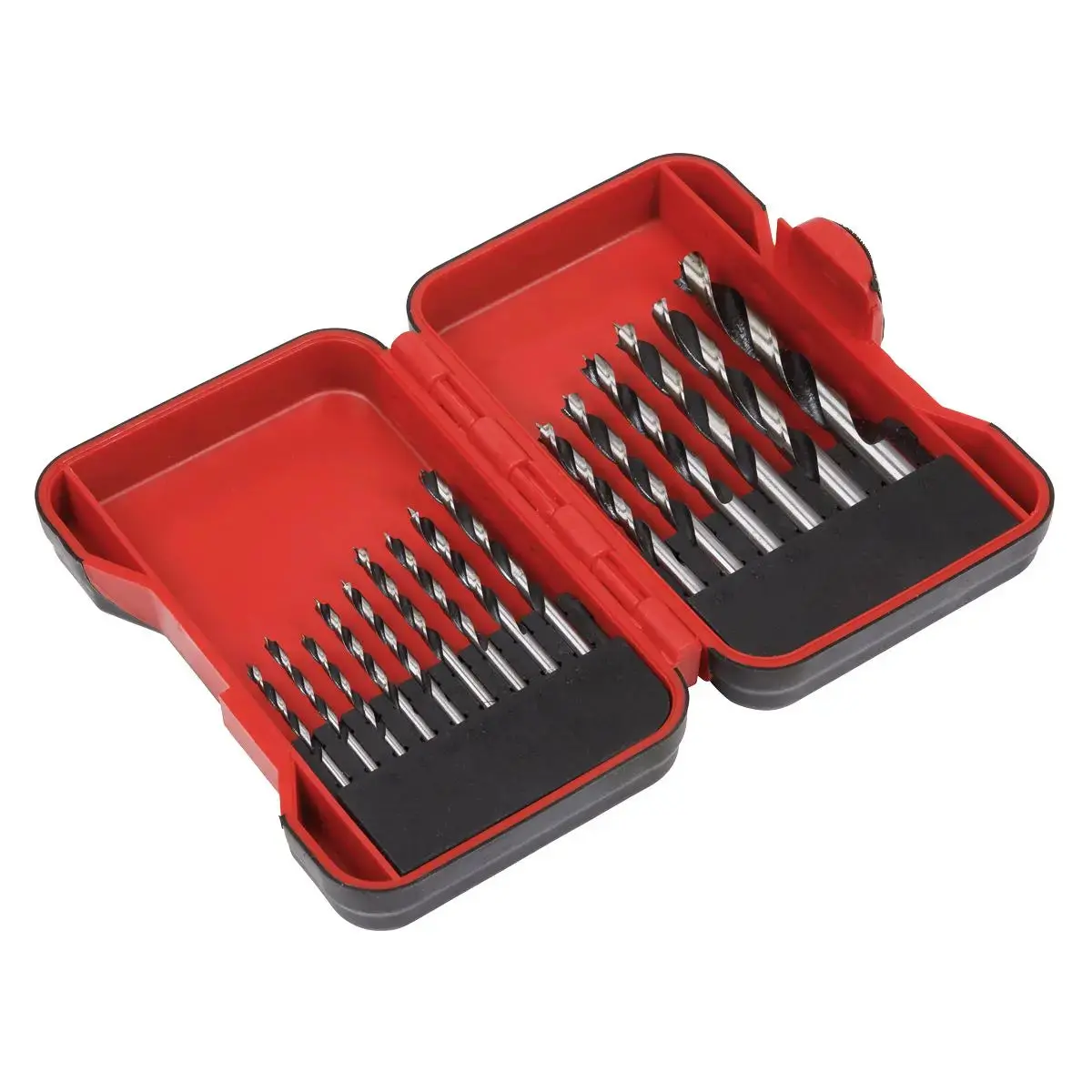 Sealey Brad Point Wood Drill Bit Set 15Pc 1