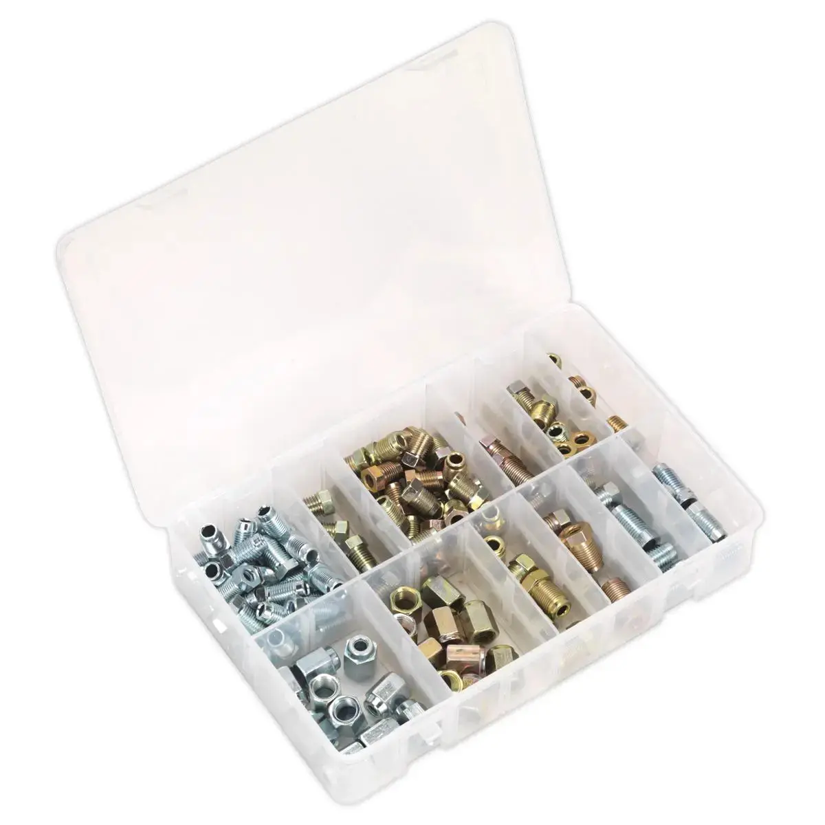 Sealey Brake Pipe Nut Assortment 200Pc - Metric & Imperial 1