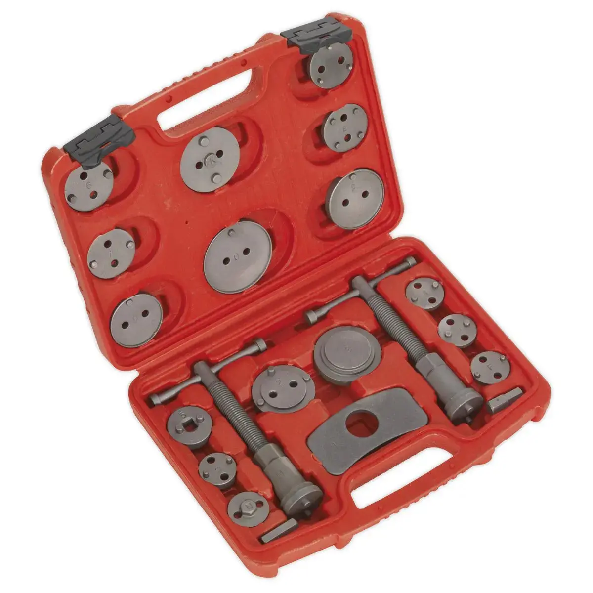 Sealey Brake Piston Wind-Back Tool Kit 21Pc Left And Right Handed Assemblies 1