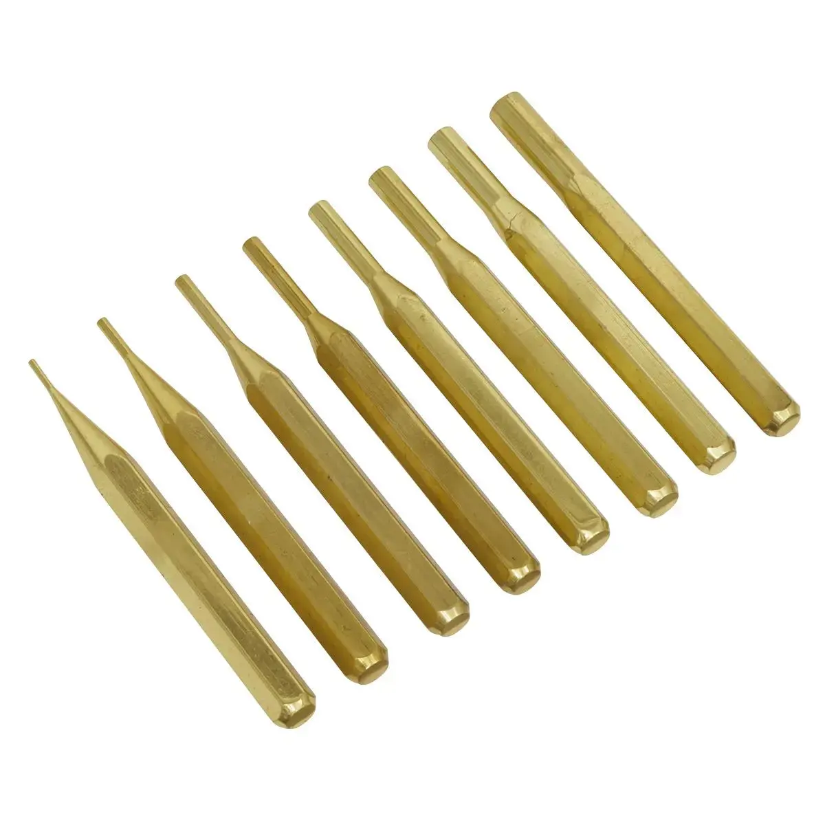 Sealey Brass Pin Punch Set 8Pc 1