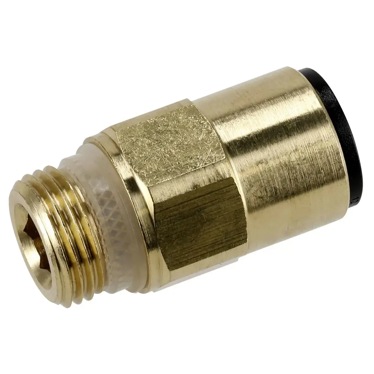 Sealey Brass Superthread Straight Adaptor 12Mm X 3/8"Bsp Pack Of 2 (John Guest Speedfit®) 1