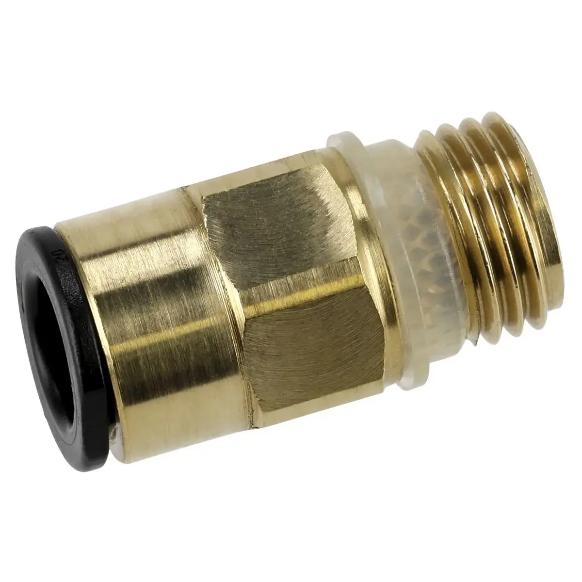 Sealey Brass Superthread Straight Adaptor 8Mm X 1/4"Bsp Pack Of 2 (John Guest Speedfit®) 1