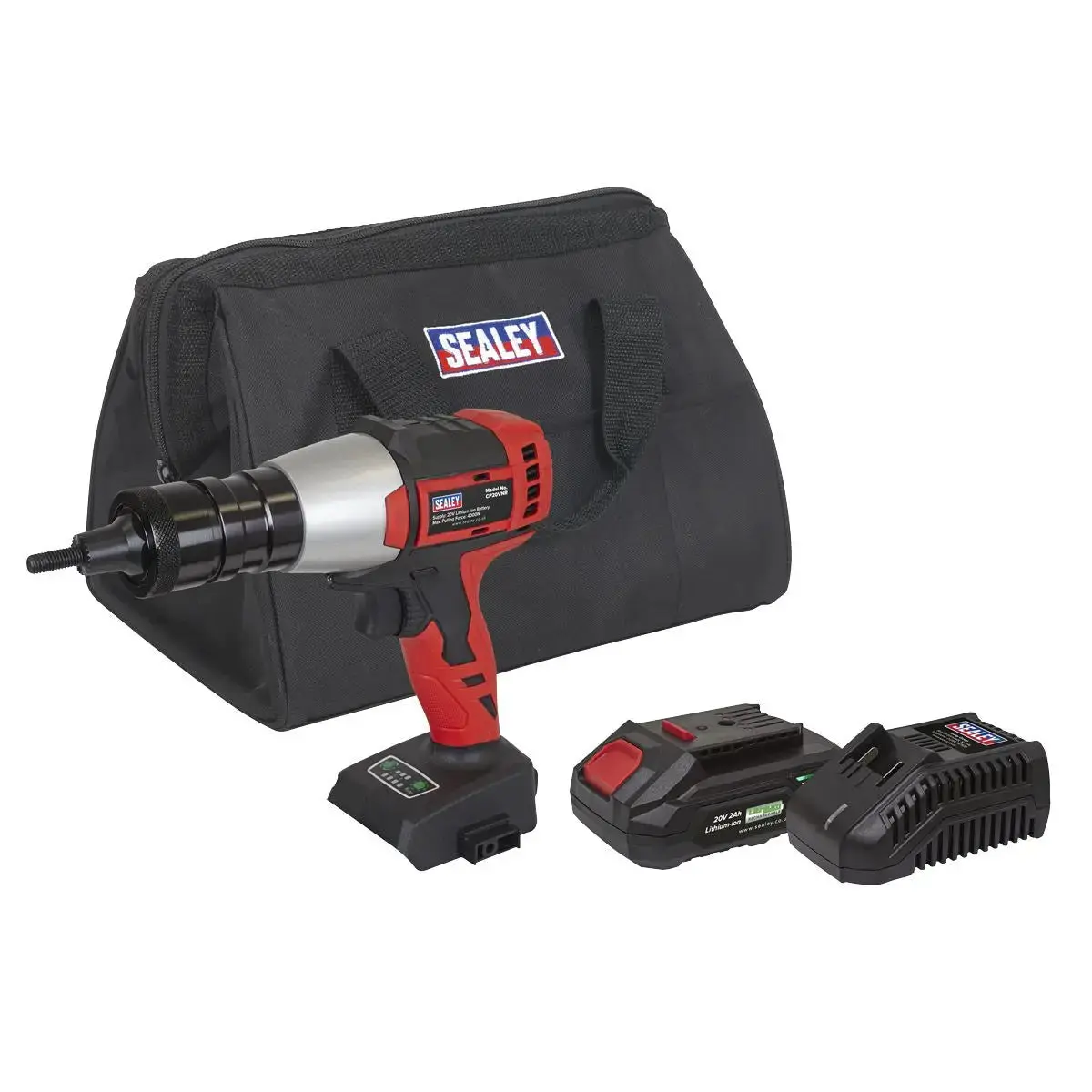 Sealey Brushless Cordless Nut Riveter 20V 2Ah Sv20 Series 1