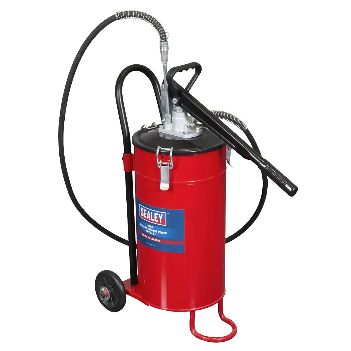 Sealey Bucket Grease Pump Trolley 15Kg 1