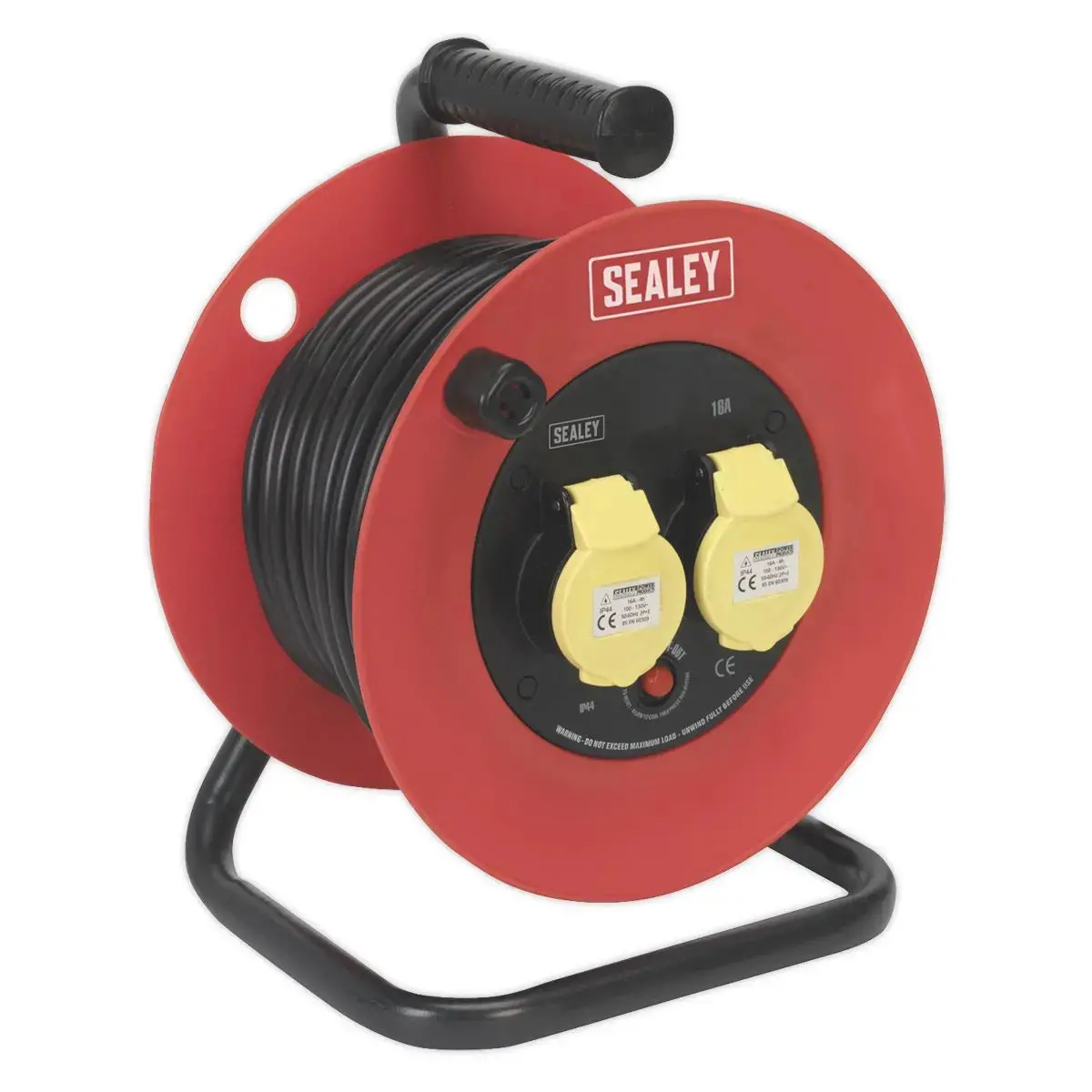 Sealey Cable Reel 25M 2 X 110V 1.5Mm² Heavy-Duty Thermal Trip 1
