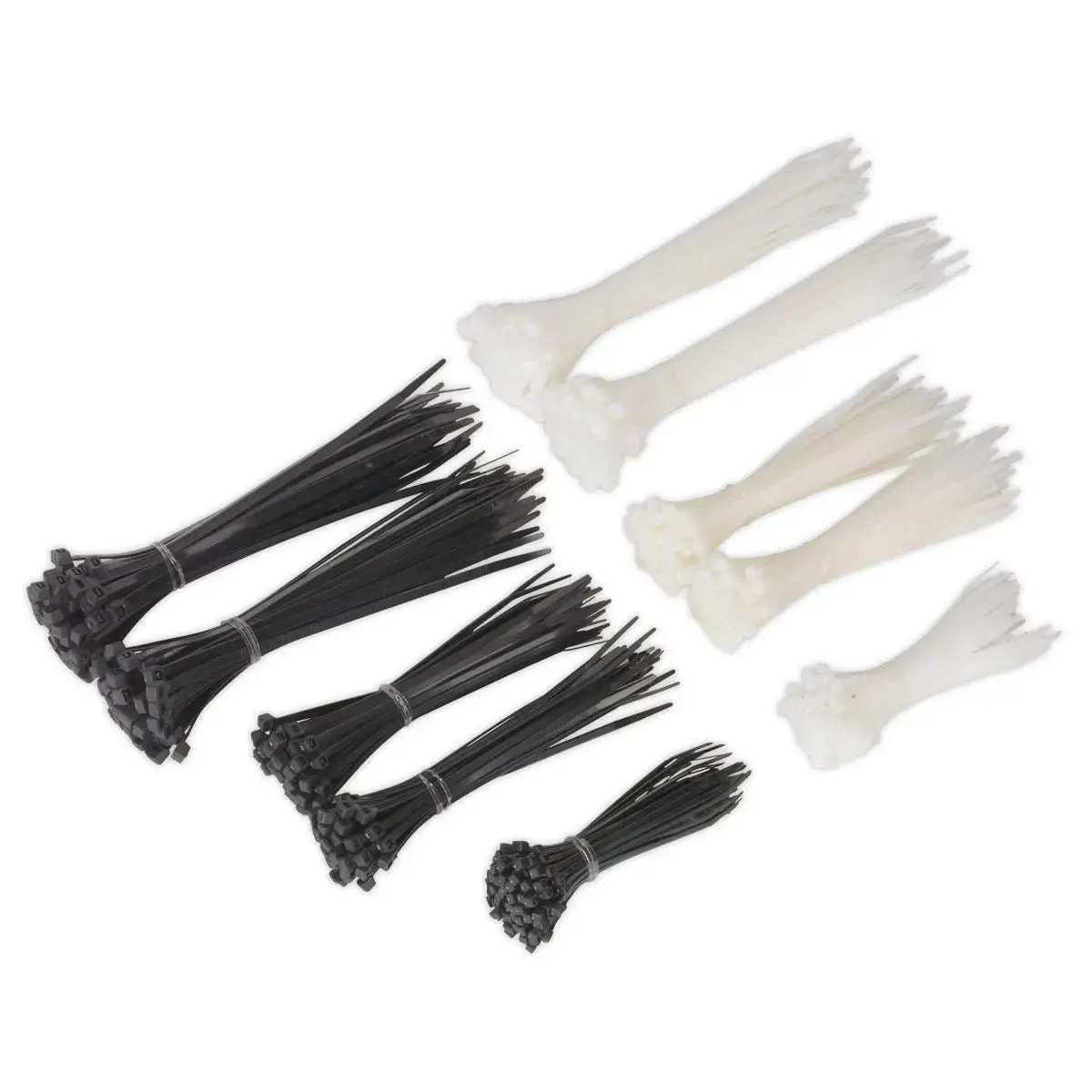 Sealey Cable Tie Assortment Black/White Pack Of 600 1