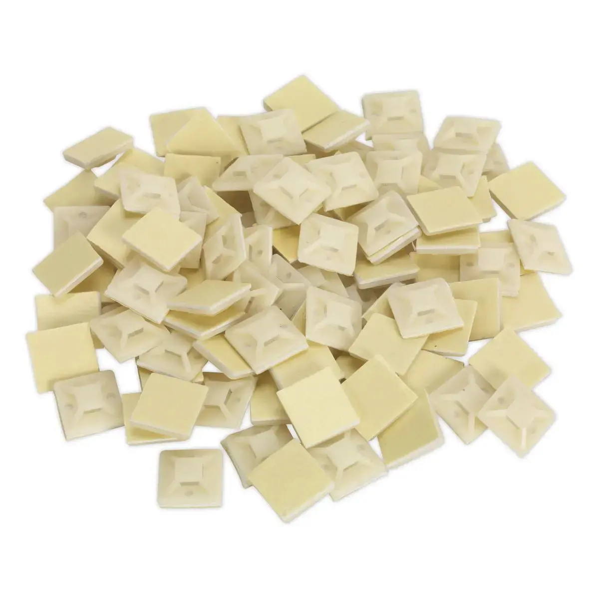 Sealey Cable Tie Mount Self Adhesive 20 X 20Mm White Pack Of 100 1