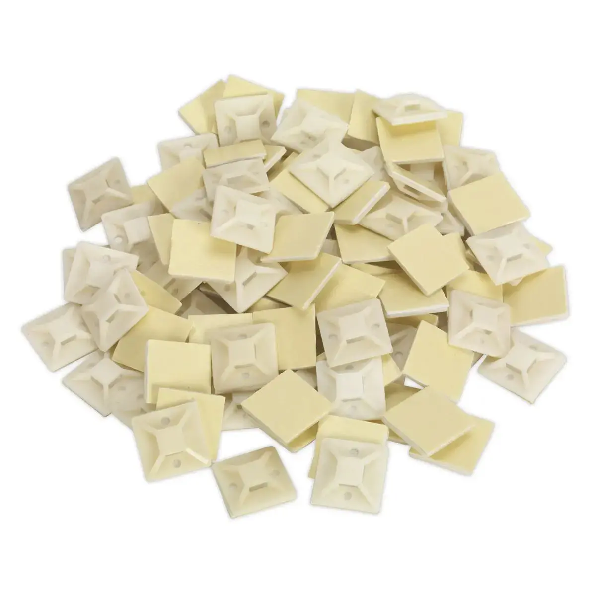 Sealey Cable Tie Mount Self Adhesive 30 X 30Mm White Pack Of 100 1