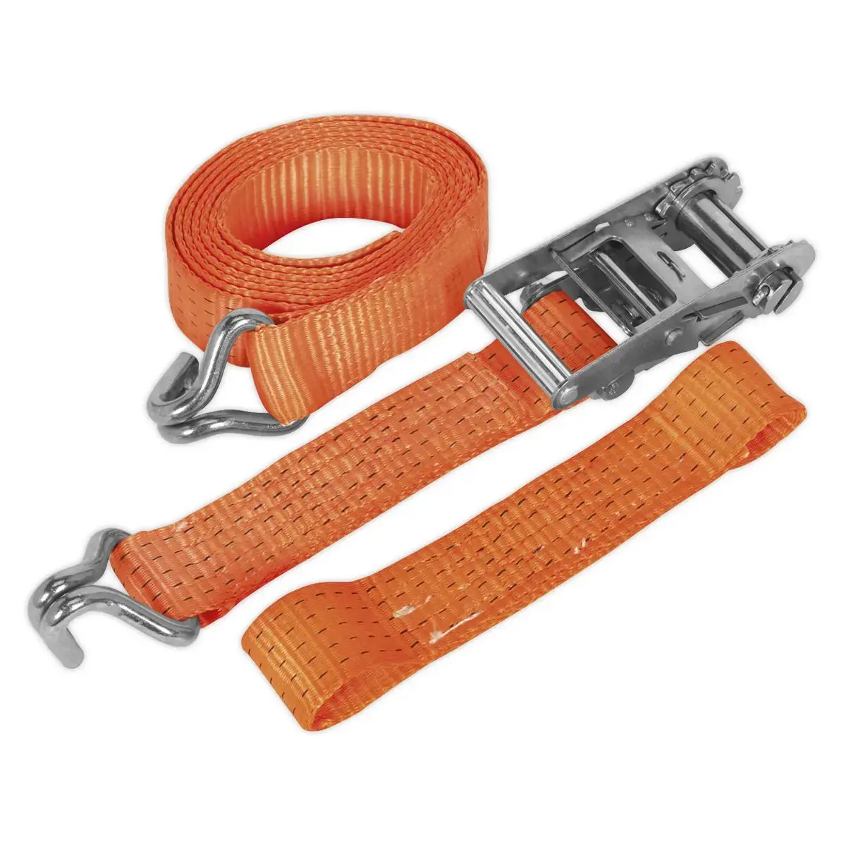 Sealey Car Transporter Ratchet Strap 50Mm X 3M Alloy Wheel - Single 5000Kg Breaking Strength 1