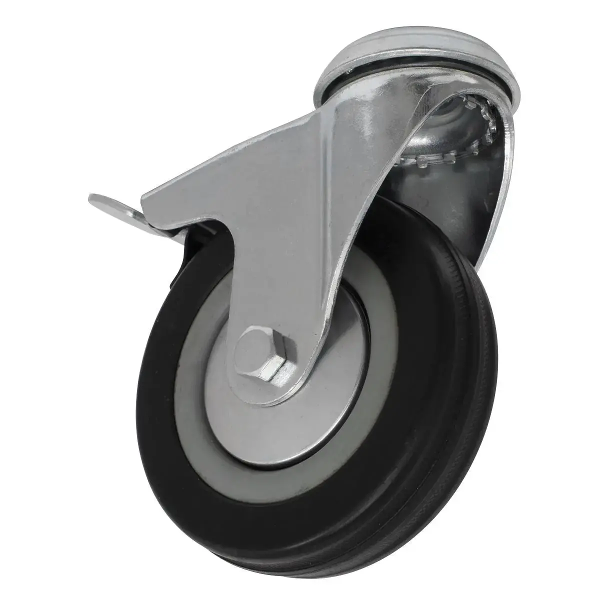 Sealey Castor Wheel Bolt Hole Swivel With Brake Ø100mm 1