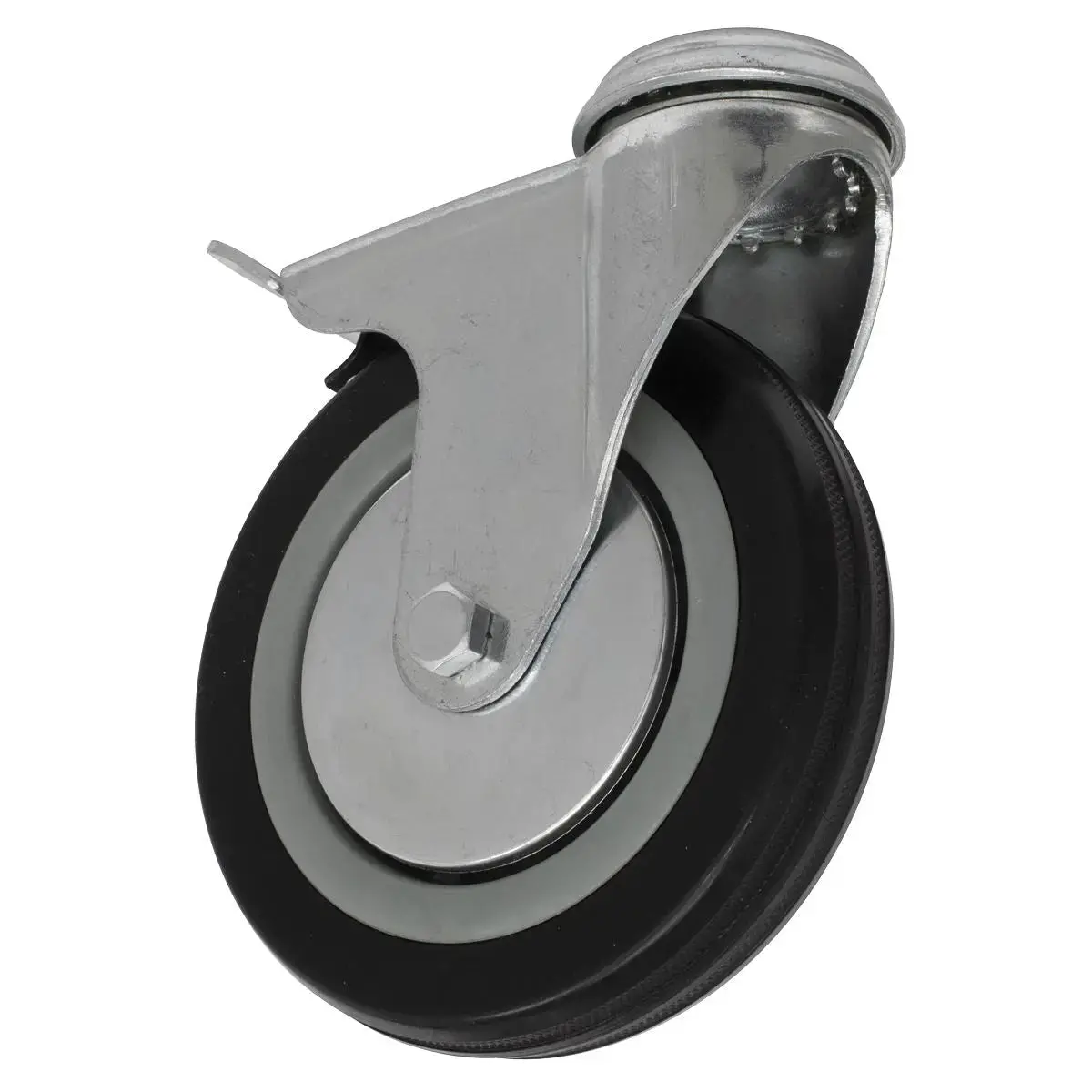 Sealey Castor Wheel Bolt Hole Swivel With Brake Ø125mm 1