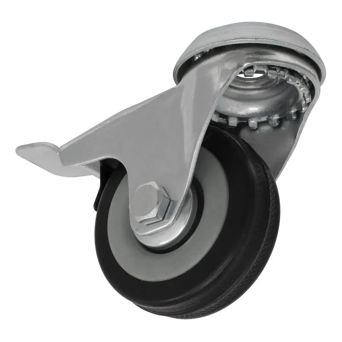 Sealey Castor Wheel Bolt Hole Swivel With Brake Ø50mm 1