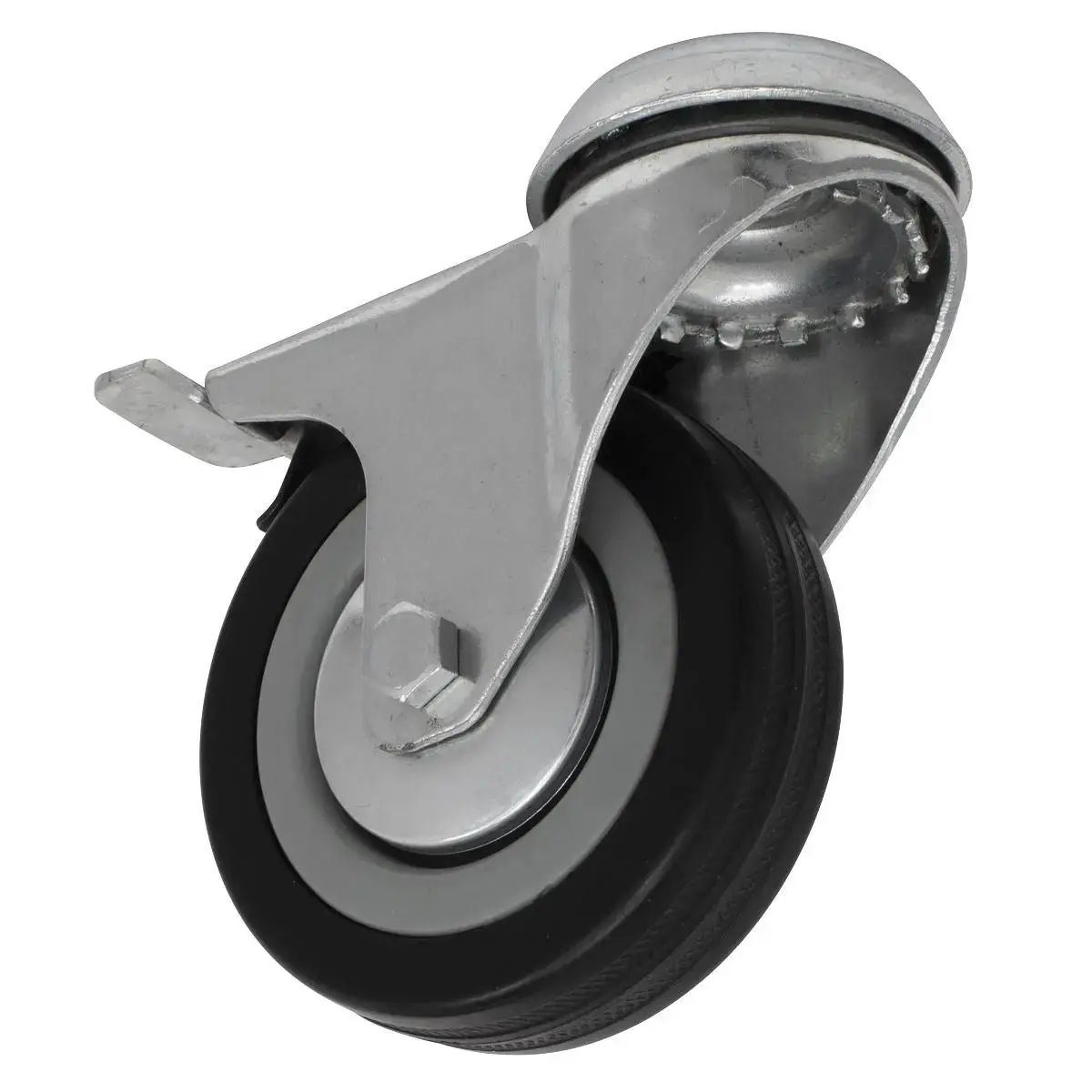 Sealey Castor Wheel Bolt Hole Swivel With Brake Ø75mm 1