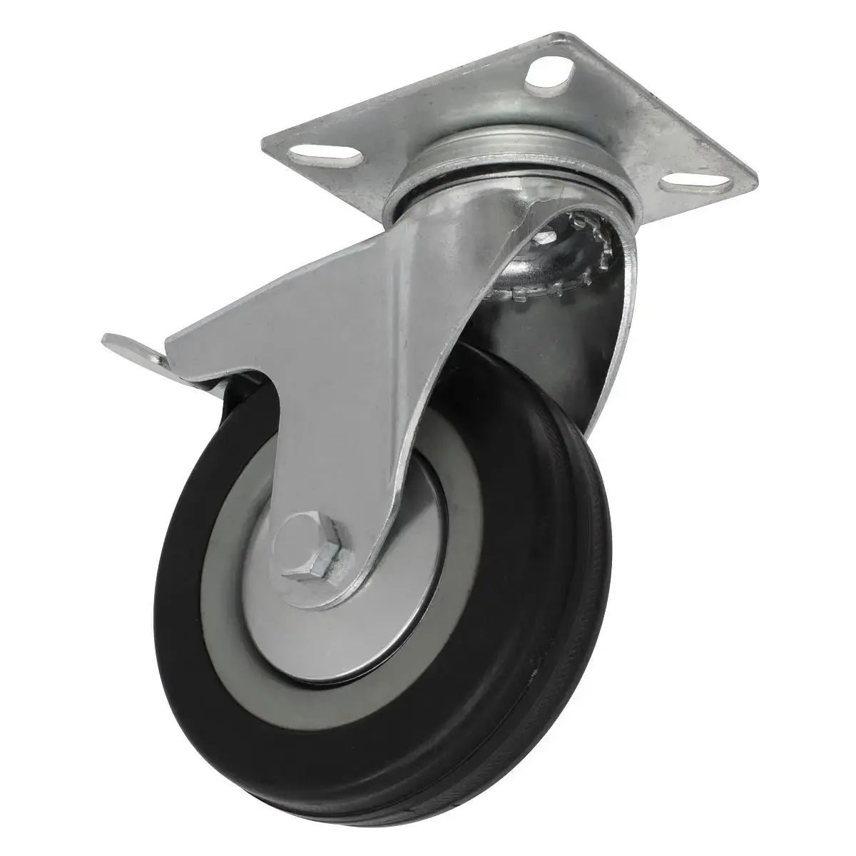 Sealey Castor Wheel Swivel Plate With Brake Ø100mm 1