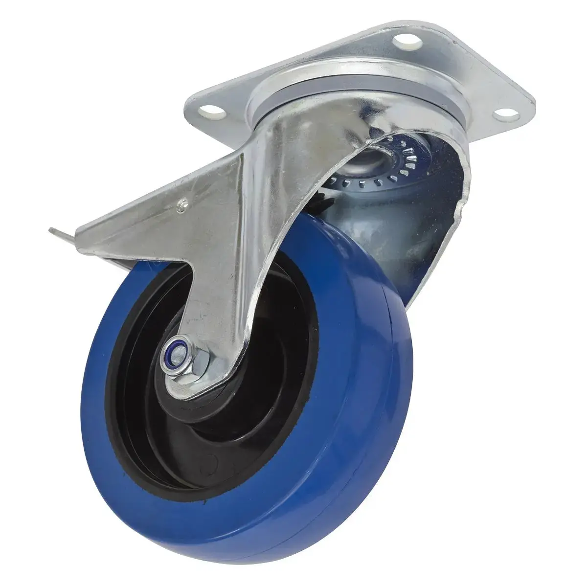 Sealey Castor Wheel Swivel Plate With Total Lock Ø160mm 1
