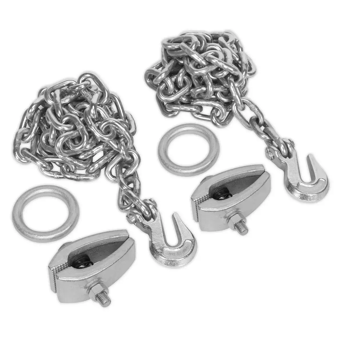 Sealey Chain Kit 2 X 2M Chains 2 X Clamps 1