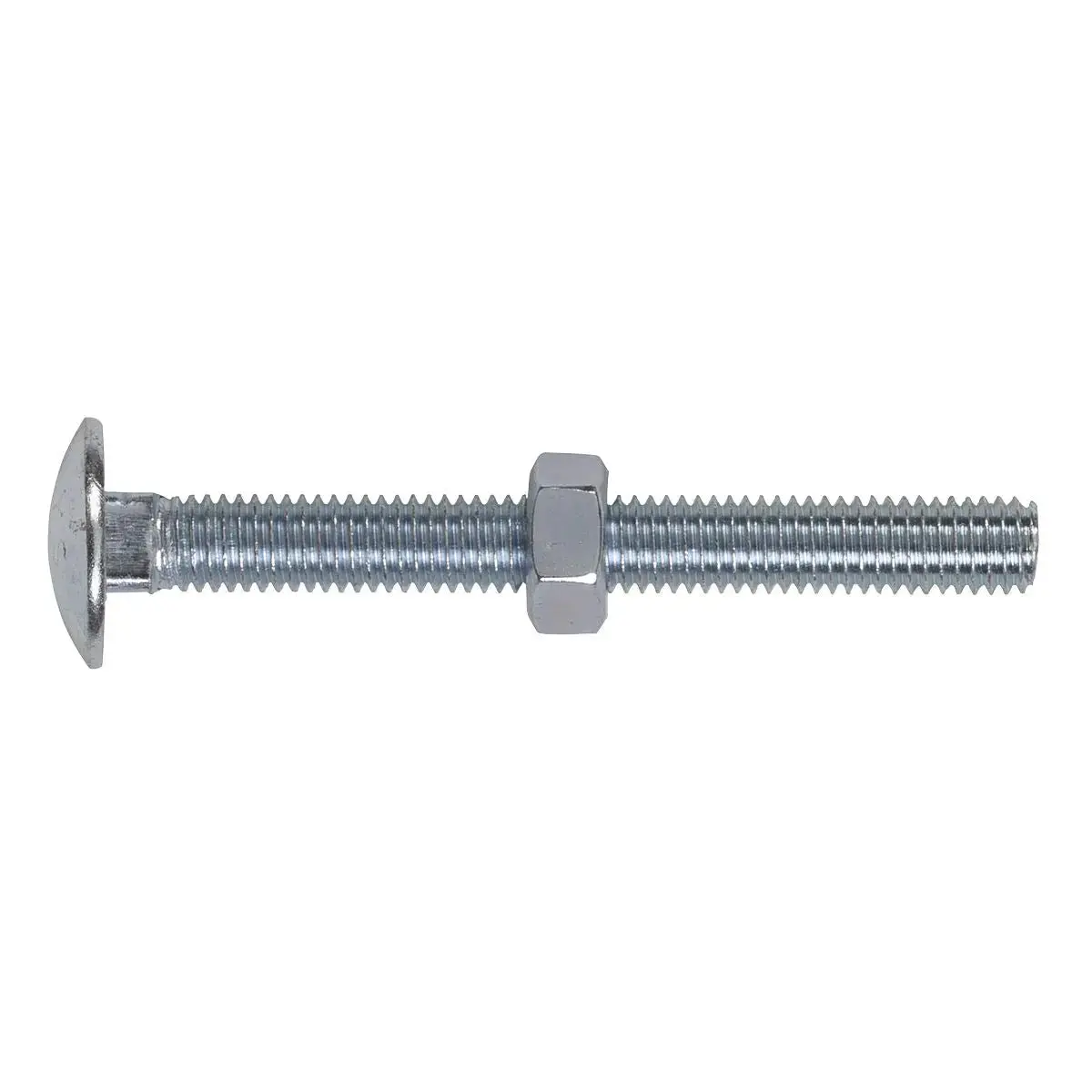 Sealey Coach Bolt & Nut Din 603 - M8 X 75Mm Zinc Pack Of 50 1