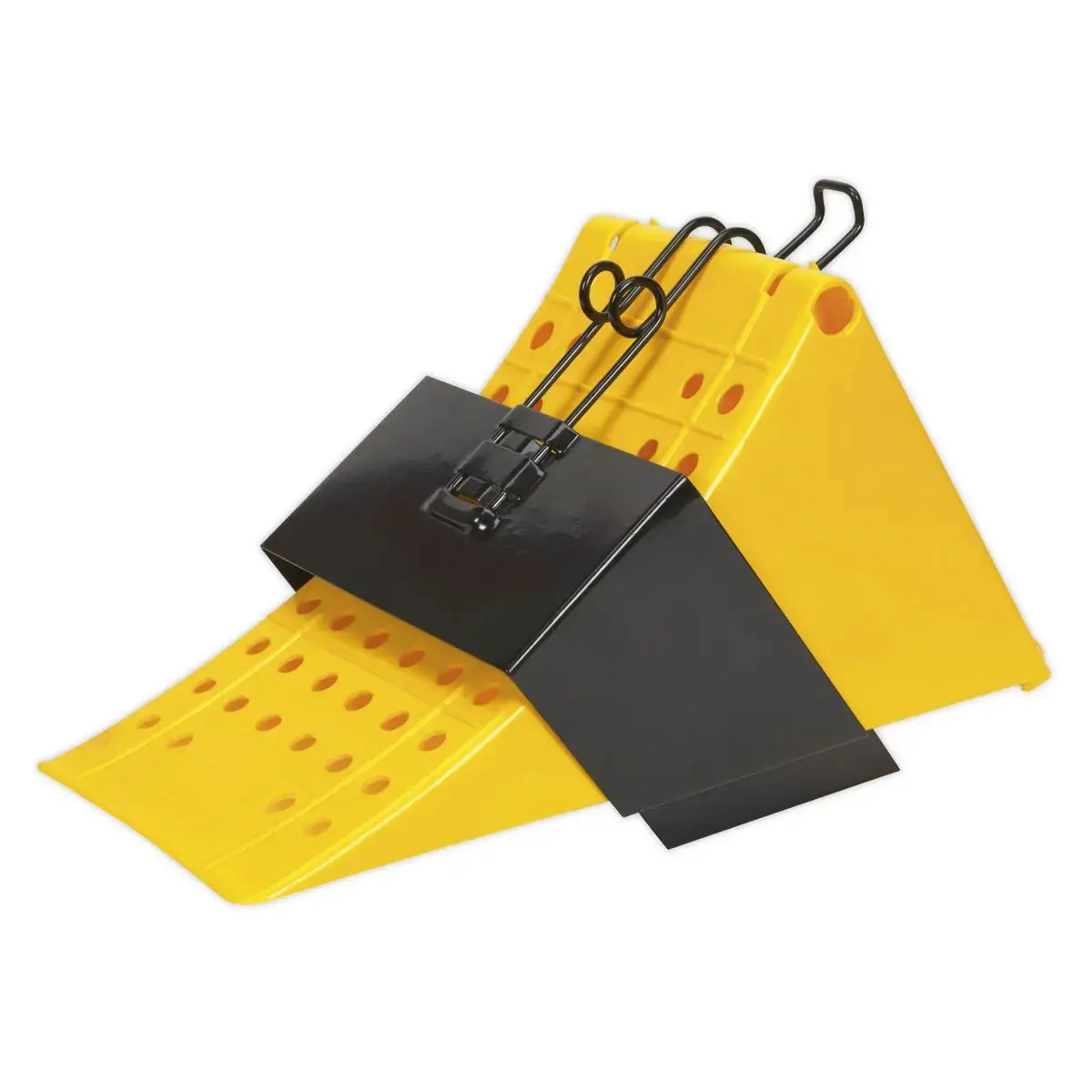 Sealey Commercial Wheel Chock With Bracket 1