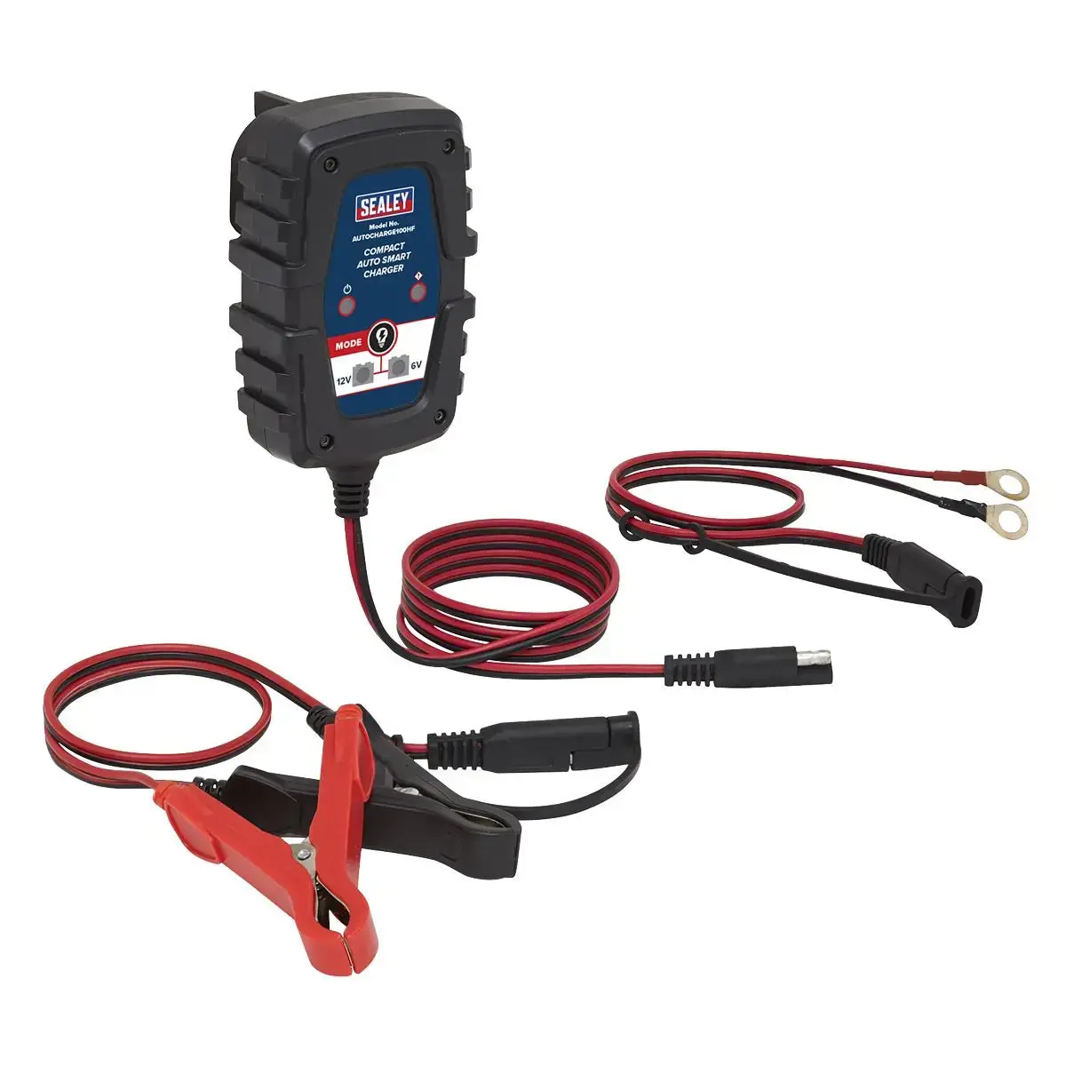 Sealey Compact Auto Smart Battery Charger 1A 6V/12V Dual Voltage 1