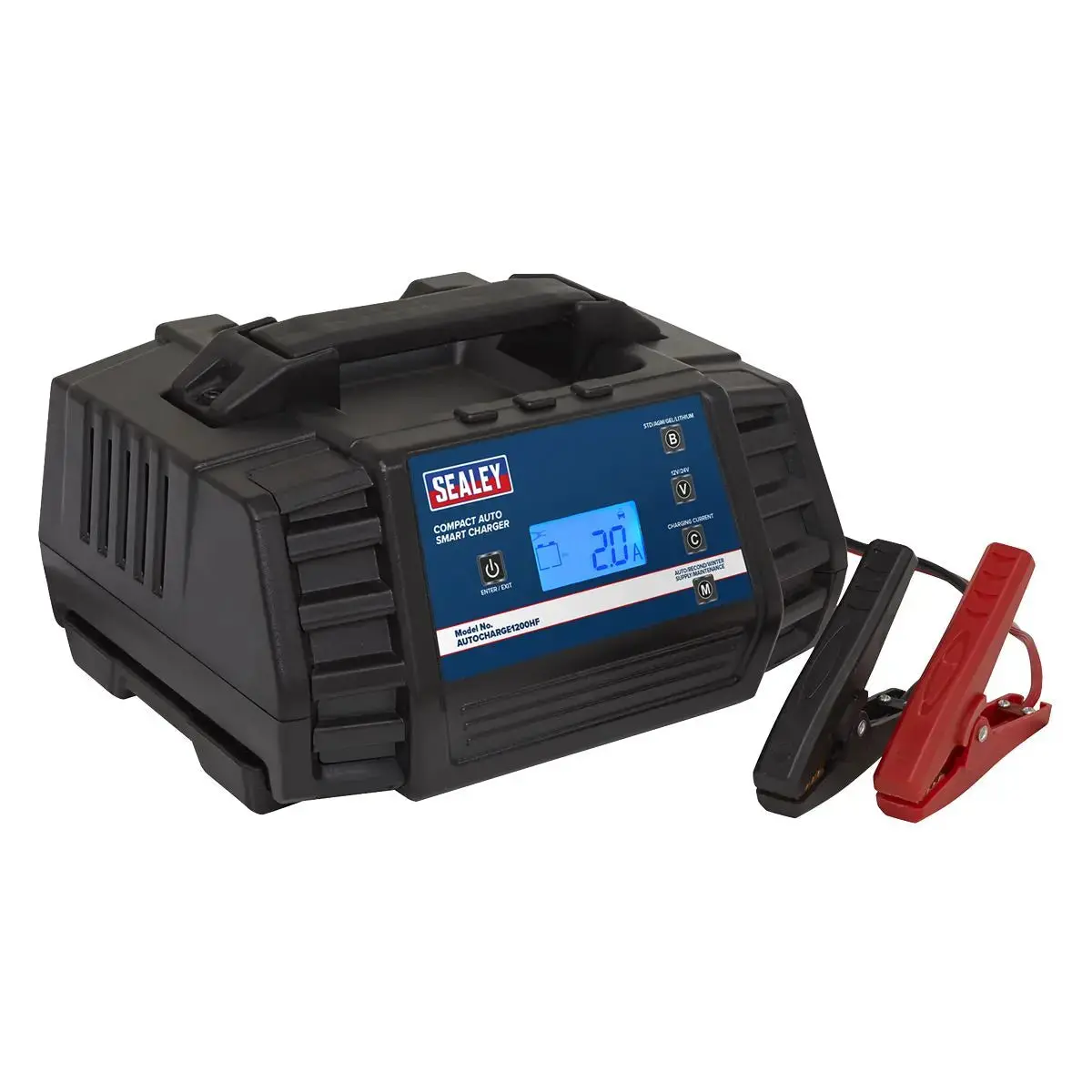 Sealey Compact Auto Smart Charger & Maintainer 12A 12/24V 1