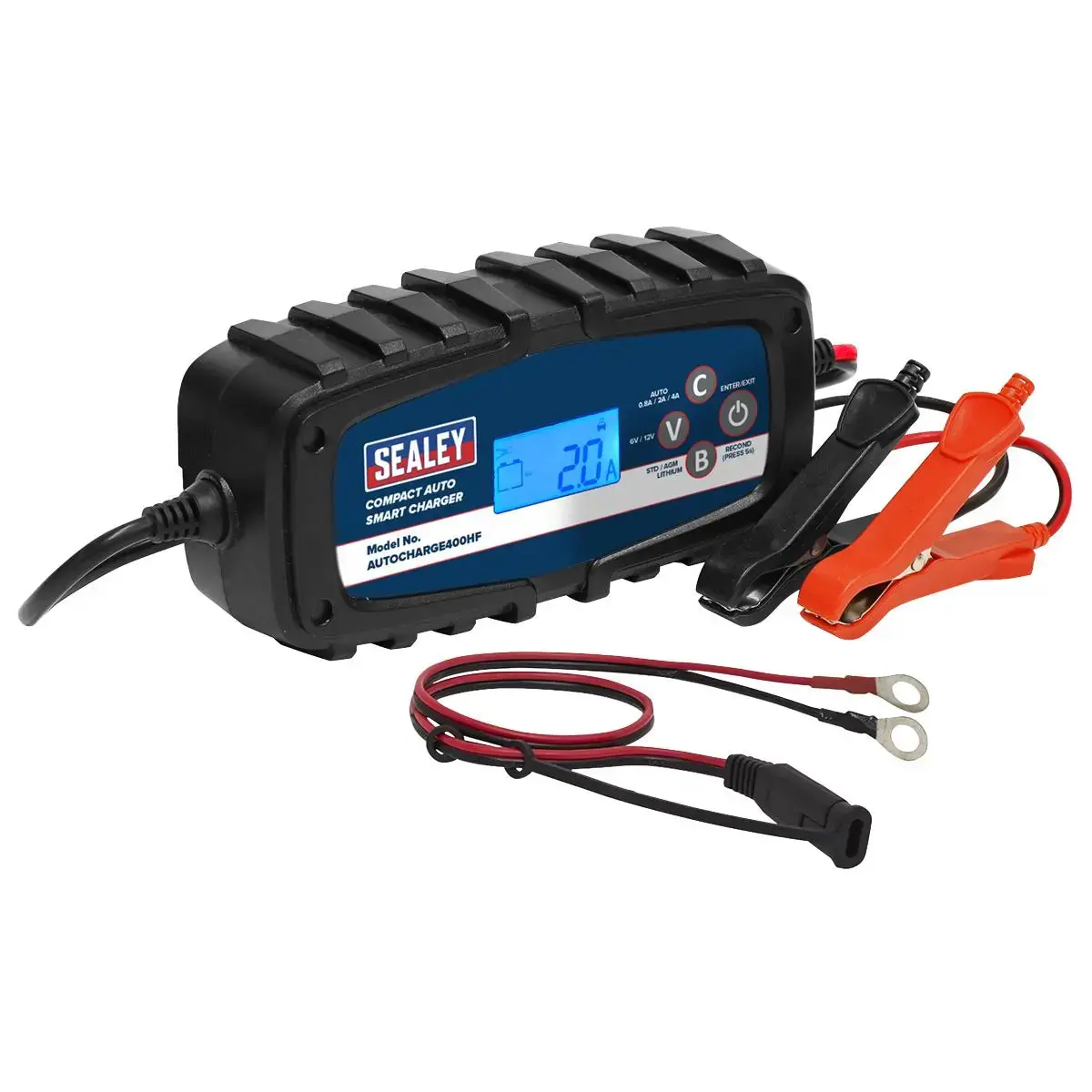 Sealey Compact Auto Smart Charger & Maintainer 4A 6/12V 1