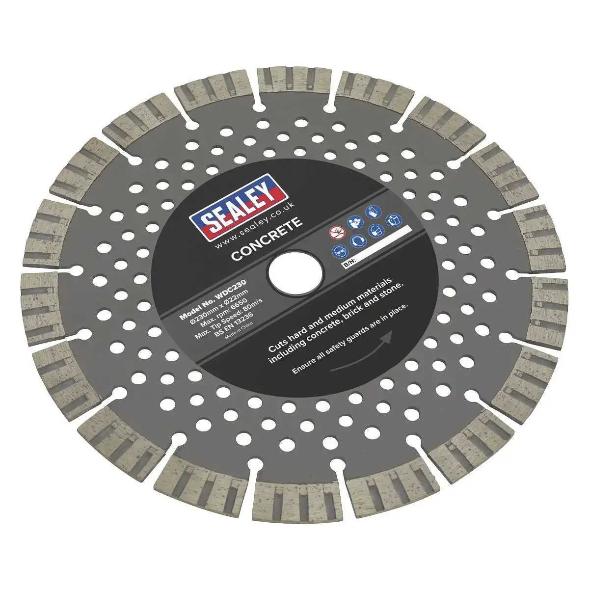 Sealey Concrete Cutting Disc Dry Use Ø230mm 1