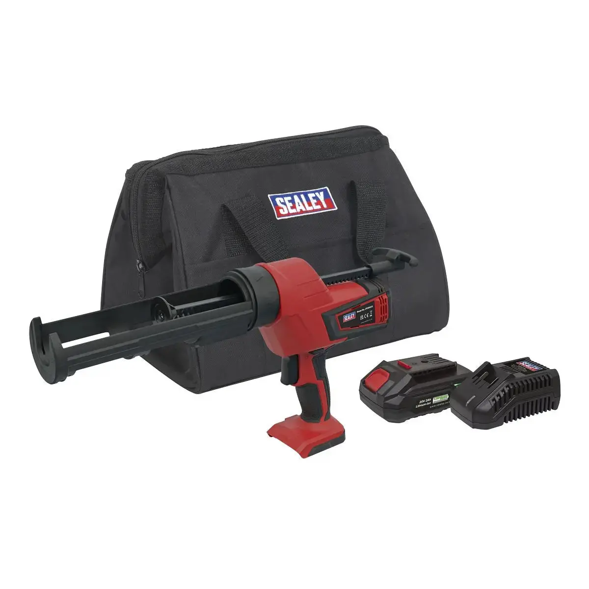 Sealey Cordless 20V 2Ah Sv20 Series Caulking Gun Kit 310Ml 1
