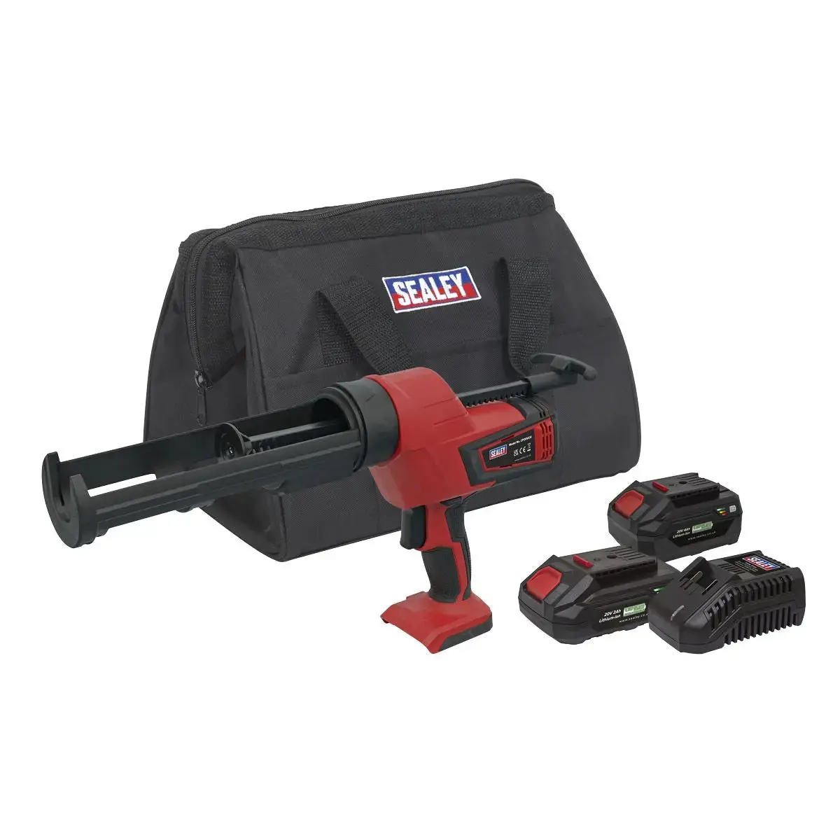 Sealey Cordless 20V Sv20 Series 310Ml Caulking Gun Kit- 2 Batteries 1