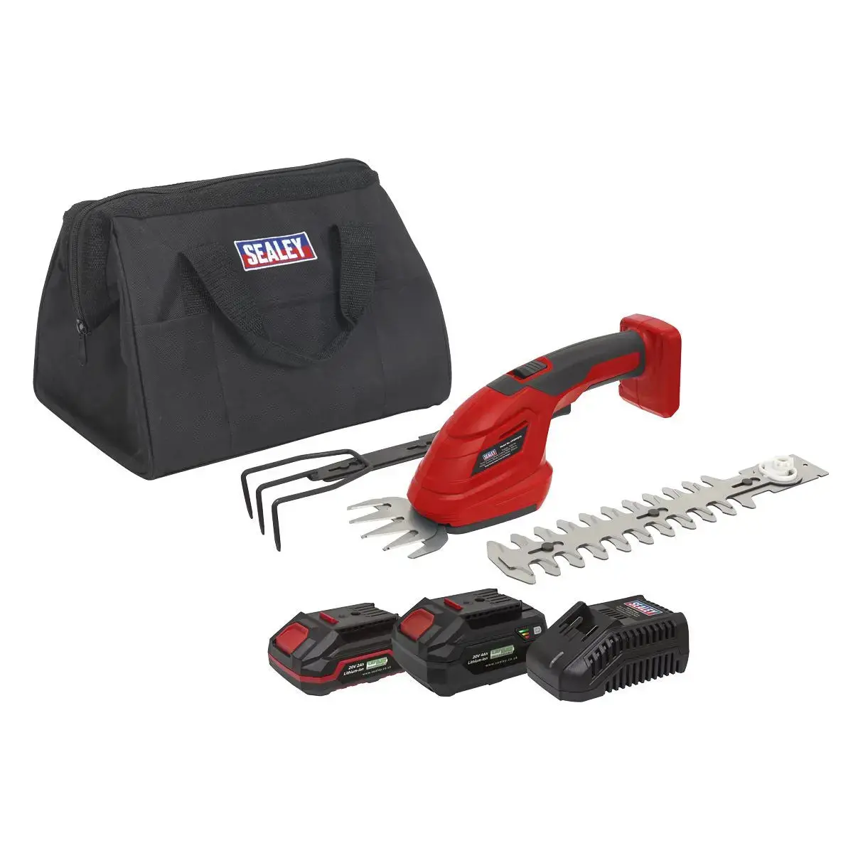 Sealey Cordless 3-In-1 Garden Tool Kit 20V Sv20 Series ?Çô 2 Batteries 1
