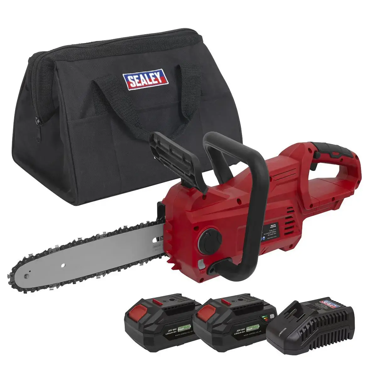 Sealey Cordless Chainsaw 25Cm 20V 4Ah Sv20 Series Kit -  2 Batteries 1