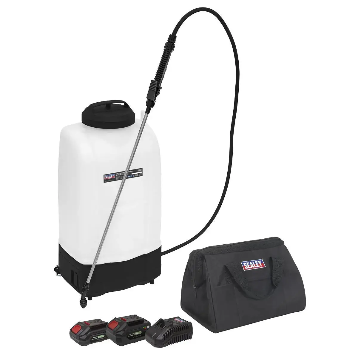 Sealey Cordless Garden Backpack Sprayer 20V Sv20 Series 15L – 2 Batteries 1