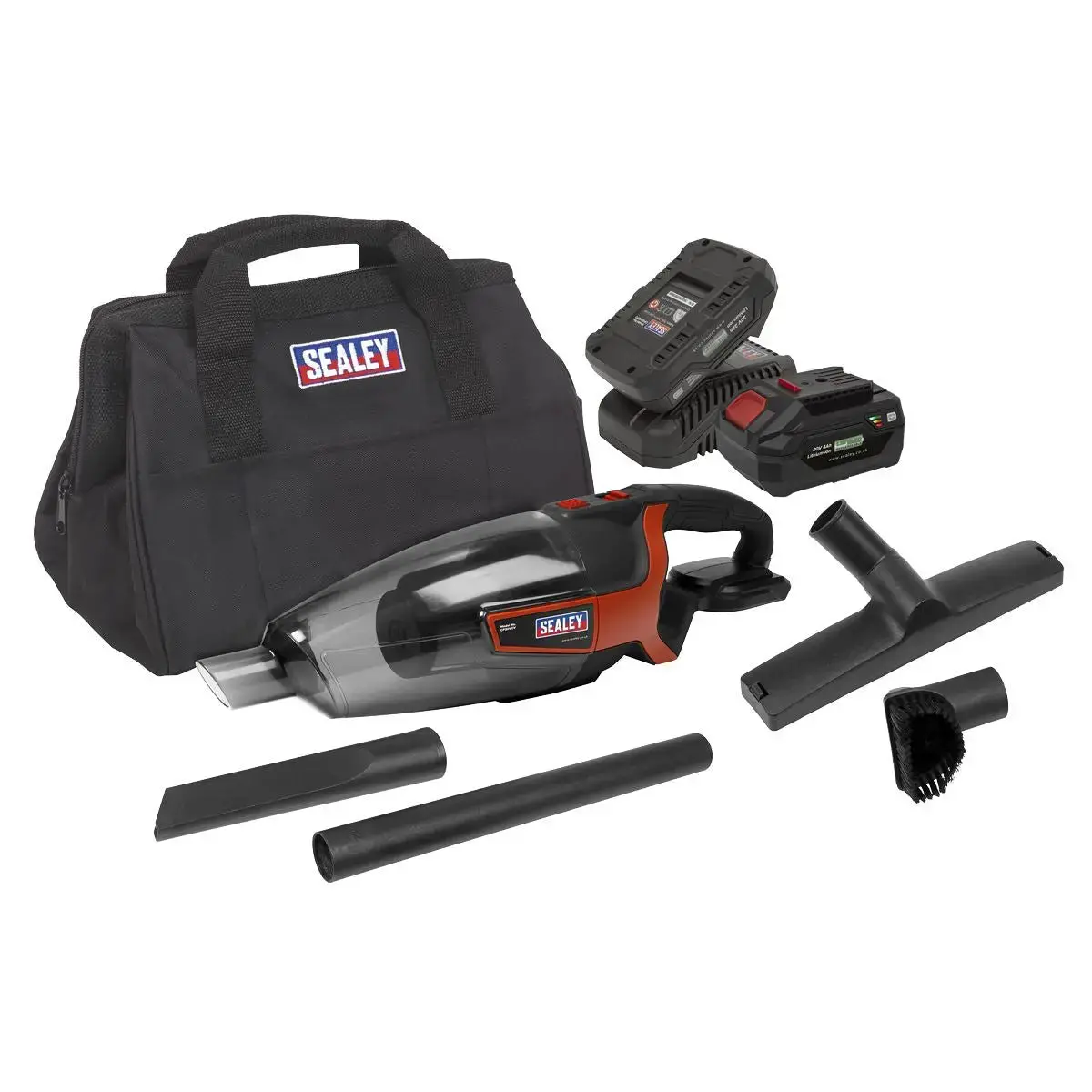 Sealey Cordless Handheld Vacuum Cleaner 650Ml 20V Sv20 Series Kit - 2 Batteries 1