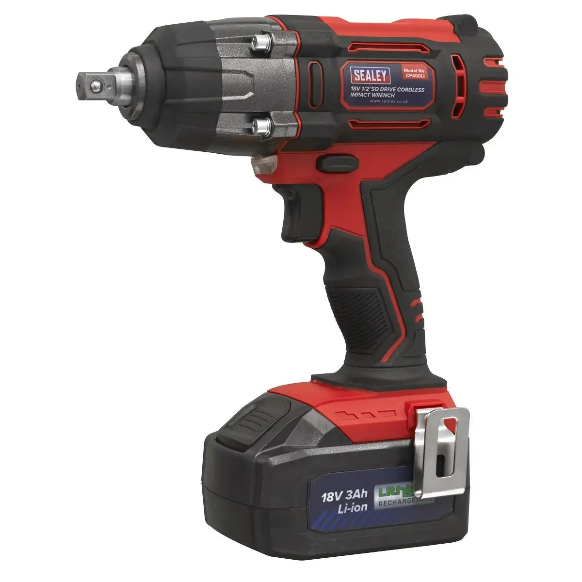 Sealey Cordless Impact Wrench 18V 3Ah Lithium-Ion 1/2"Sq Drive 1