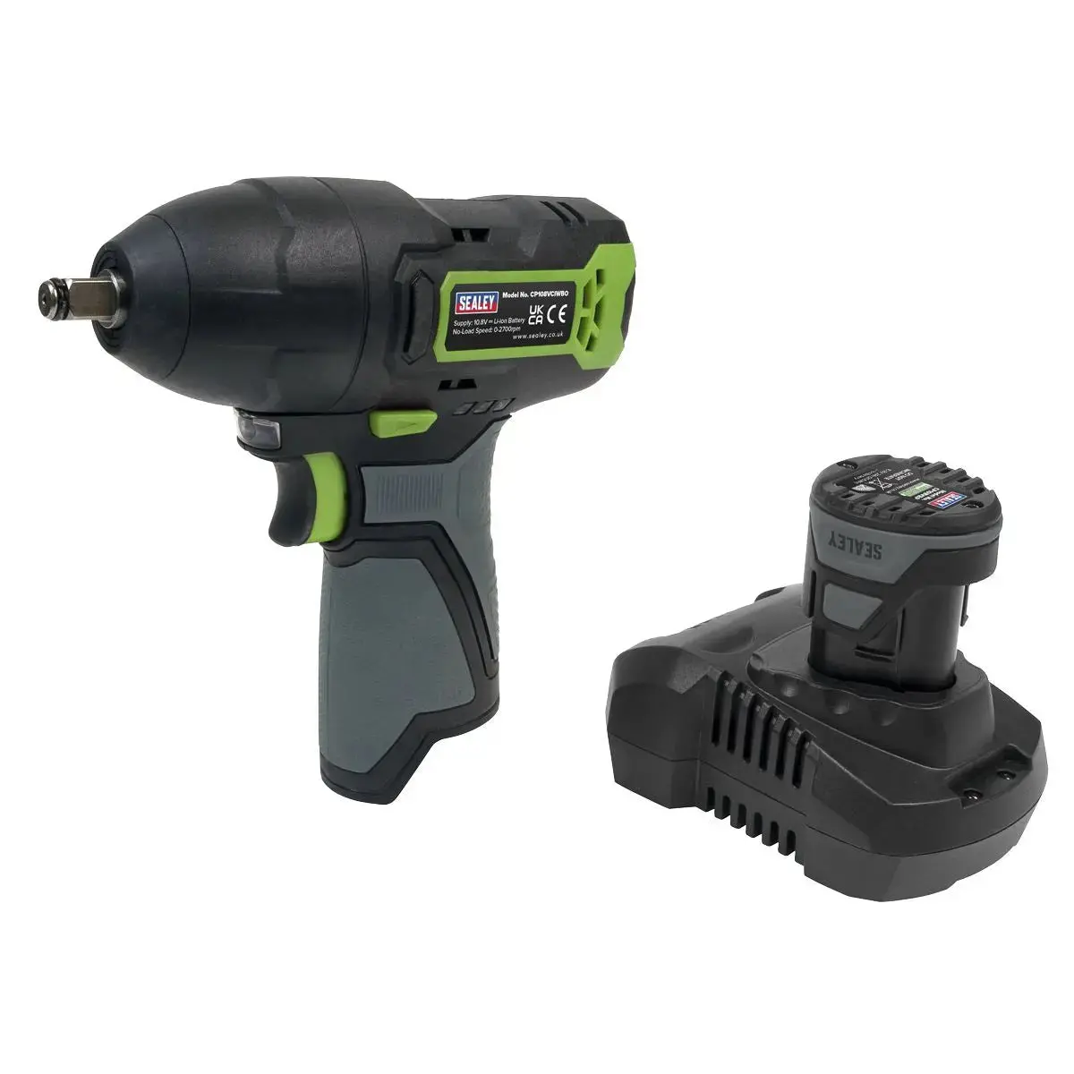 Sealey Cordless Impact Wrench 3/8"Sq Drive 10.8V 2Ah Sv10.8 Series 1