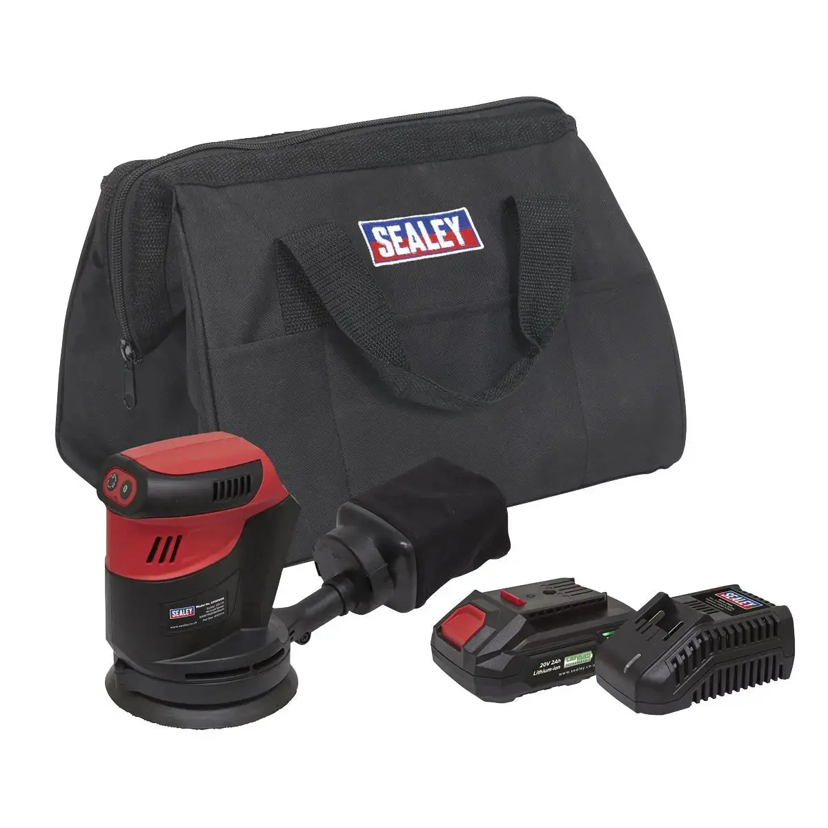 Sealey Cordless Orbital Palm Sander Kit Ø125mm 20V 2Ah Sv20 Series 1