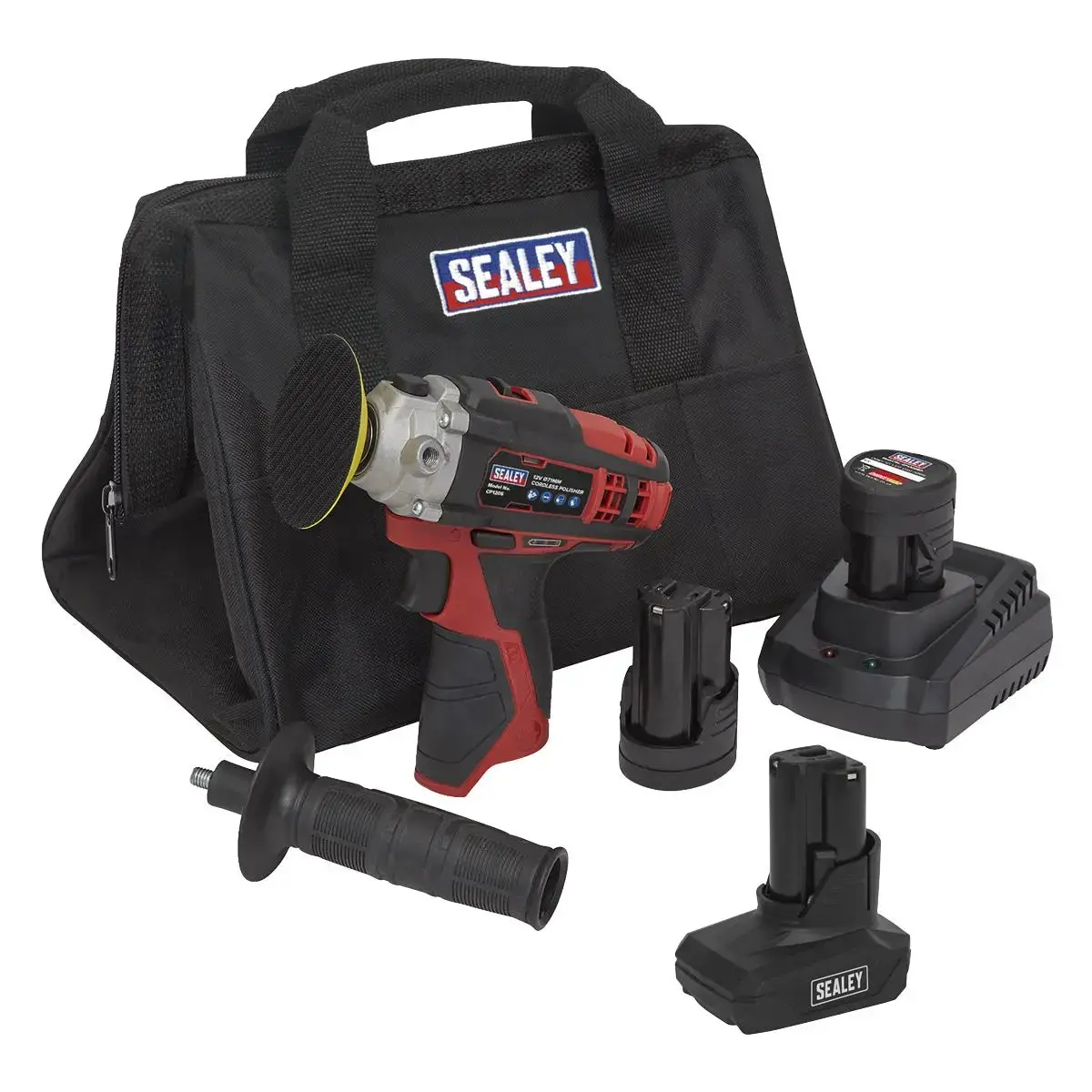 Sealey Cordless Polisher Kit Ø71mm 12V - 3 Batteries 1