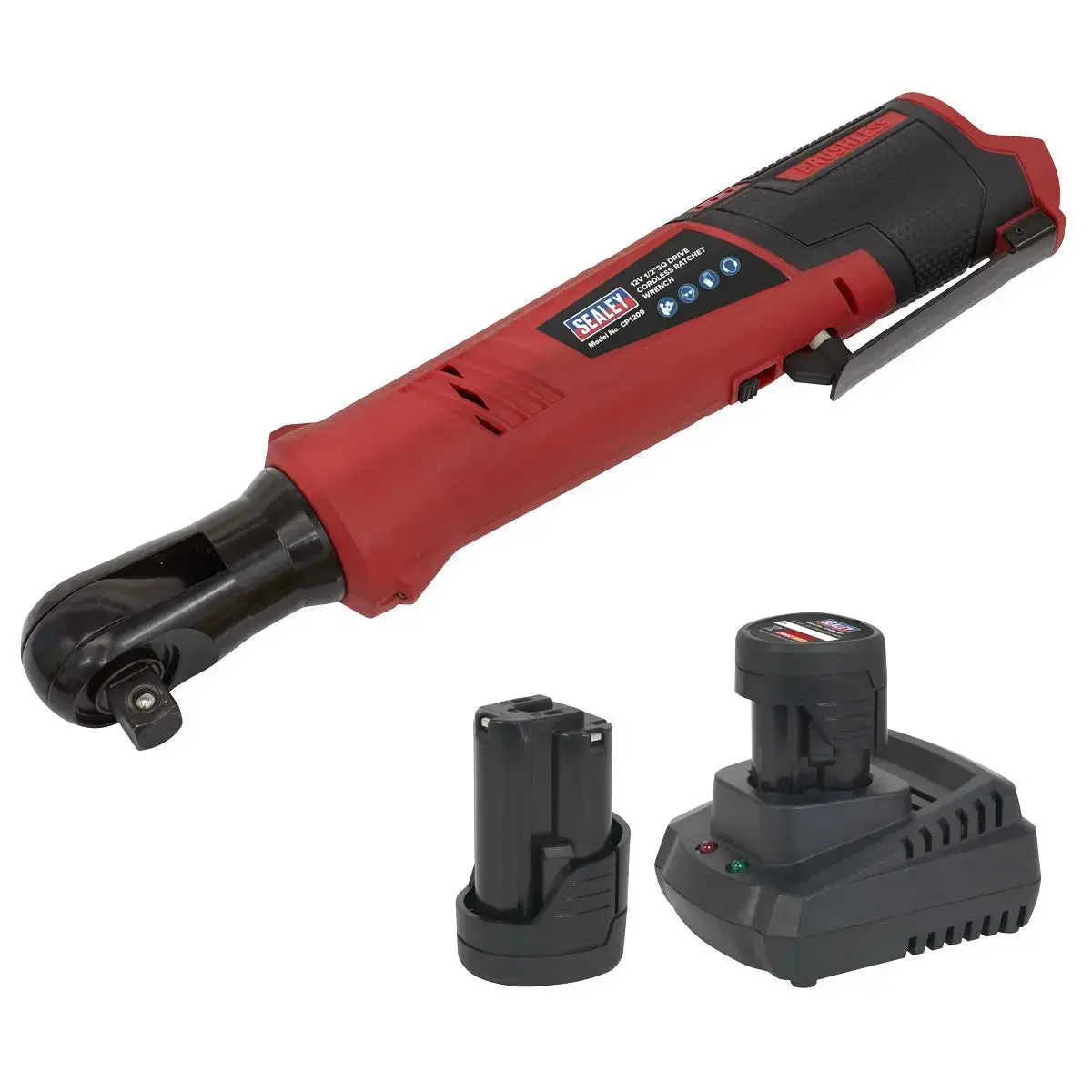 Sealey Cordless Ratchet Wrench Kit 1/2"Sq Drive 12V Sv12 Series - 2 Batteries 1