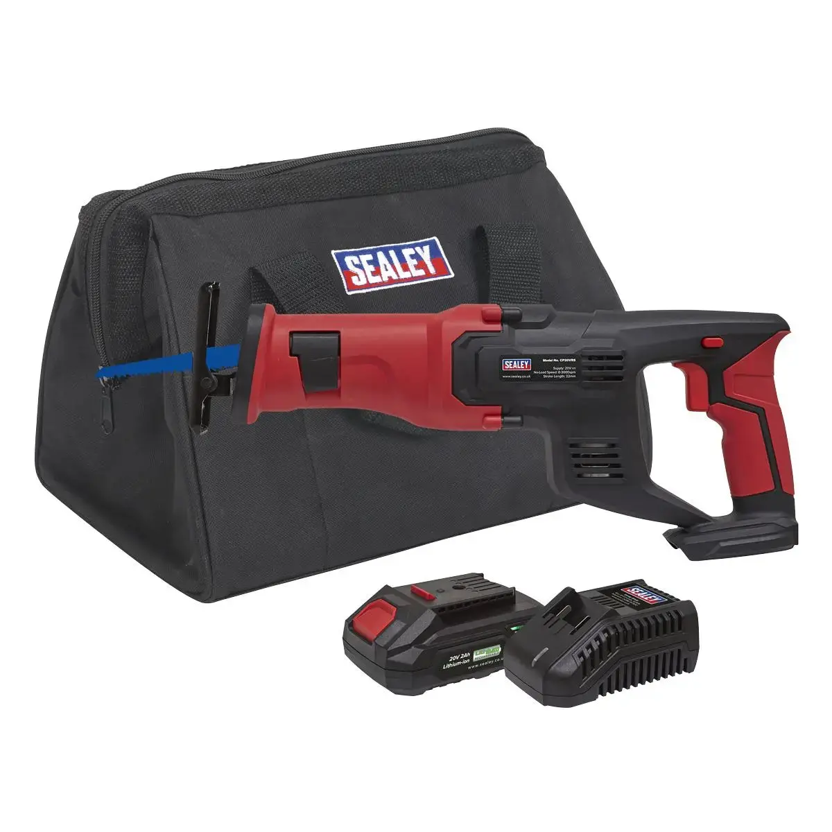 Sealey Cordless Reciprocating Saw Kit 20V 2Ah Sv20 Series 1