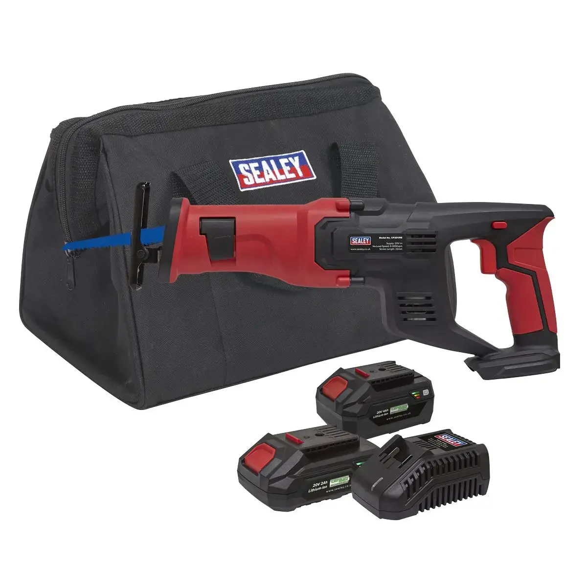 Sealey Cordless Reciprocating Saw Kit 20V Sv20 Series - 2 Batteries 1