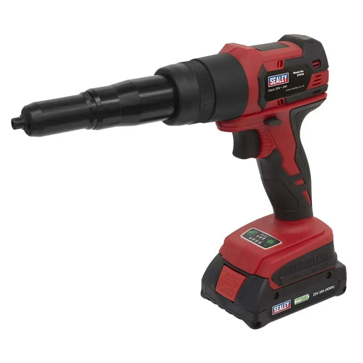 Sealey Cordless Riveter 20V 2Ah Lithium-Ion 1