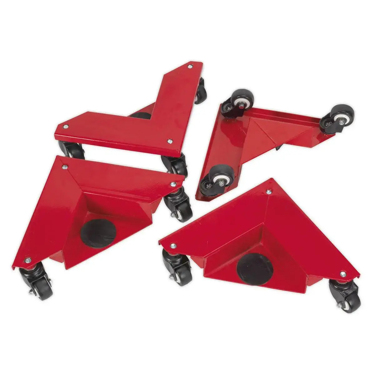 Sealey Corner Transport Dollies Set Of 4 - 150Kg Capacity 1