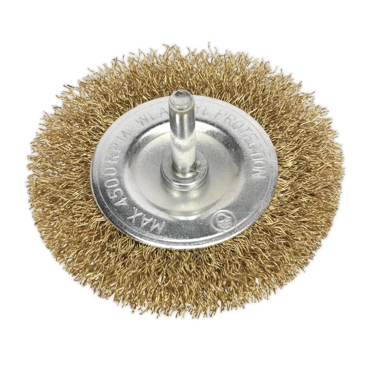 Sealey Crimped Flat Wire Brush Ø75mm Ø6mm Shaft 1