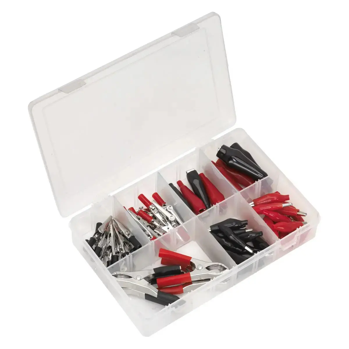 Sealey Crocodile Clip Assortment 60Pc Black & Red 1
