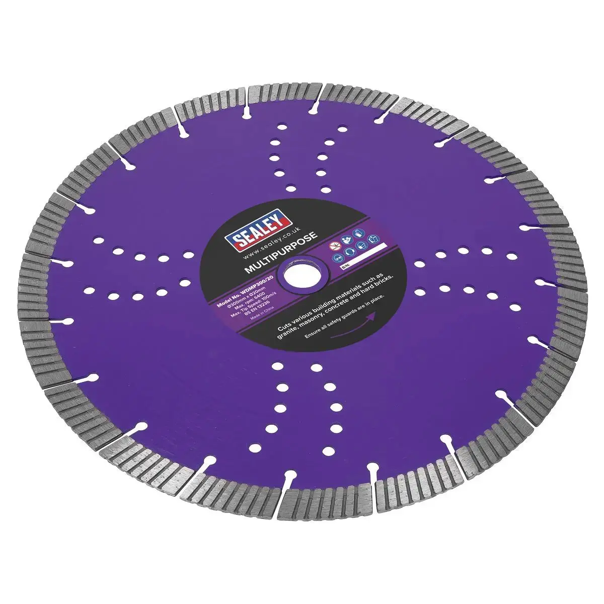 Sealey Cutting Disc Multipurpose Dry/Wet Use Ø300mm 1