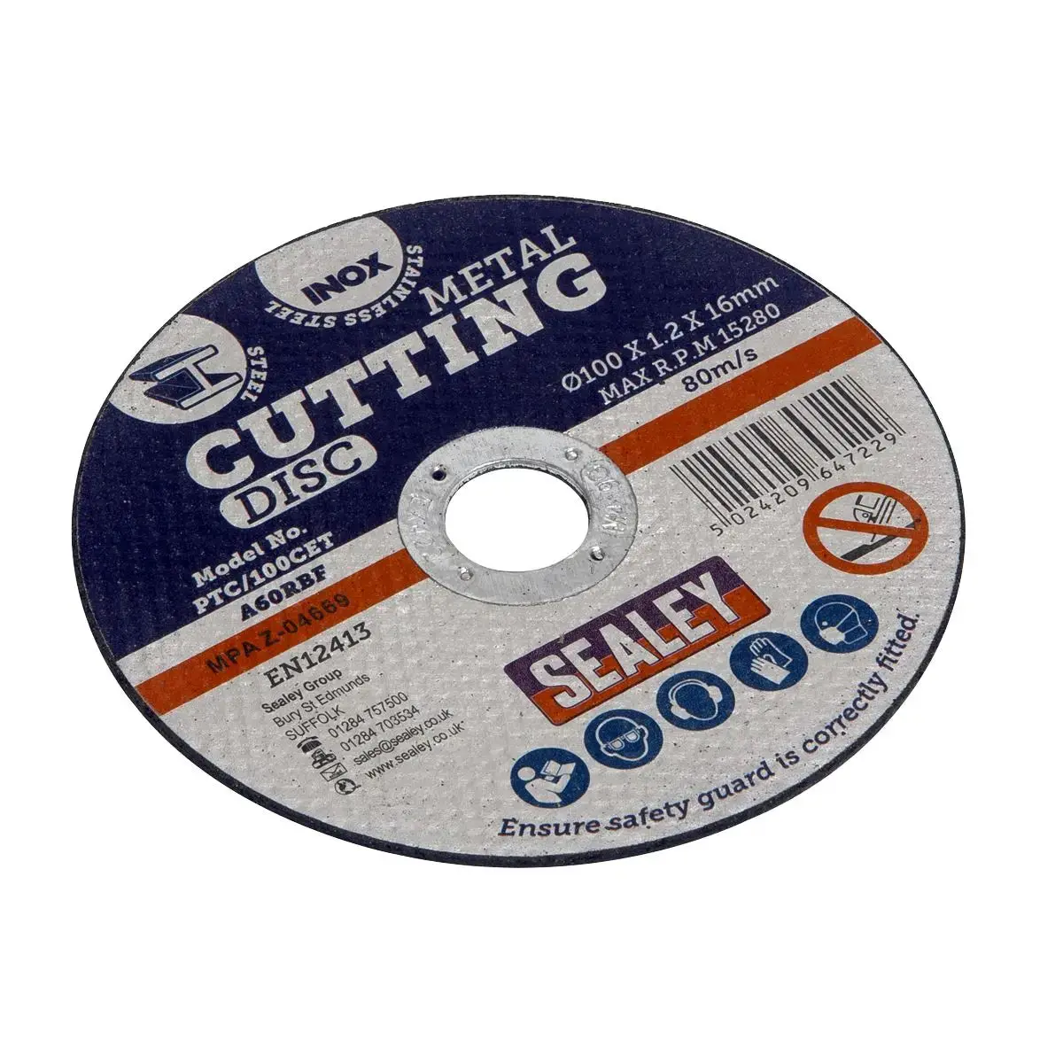 Sealey Cutting Disc Ø100 X 1.2Mm Ø16mm Bore 1